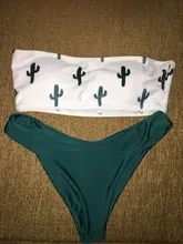 Swimsuit Micro Bikini Push-Up HOHL Beach-Bathers Women Biquini Cactus-Print Sexy