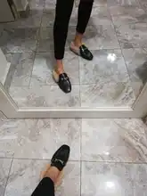 Otoño y el invierno cálido Zapatillas de piel nueva moda 2020 Baotou zapatos Muller de piel de conejo zapatos casuales zapatos de mujer