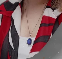 Collares de estilo Retro, joyería elíptica de Palacio, collar con Control de temperatura, cambio de Color, cadena de acero inoxidable