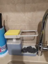 Soap-Dispenser Dish-Towel Storage-Holder Sponge-Pump Kitchen with Wipe Arrangement-Rack