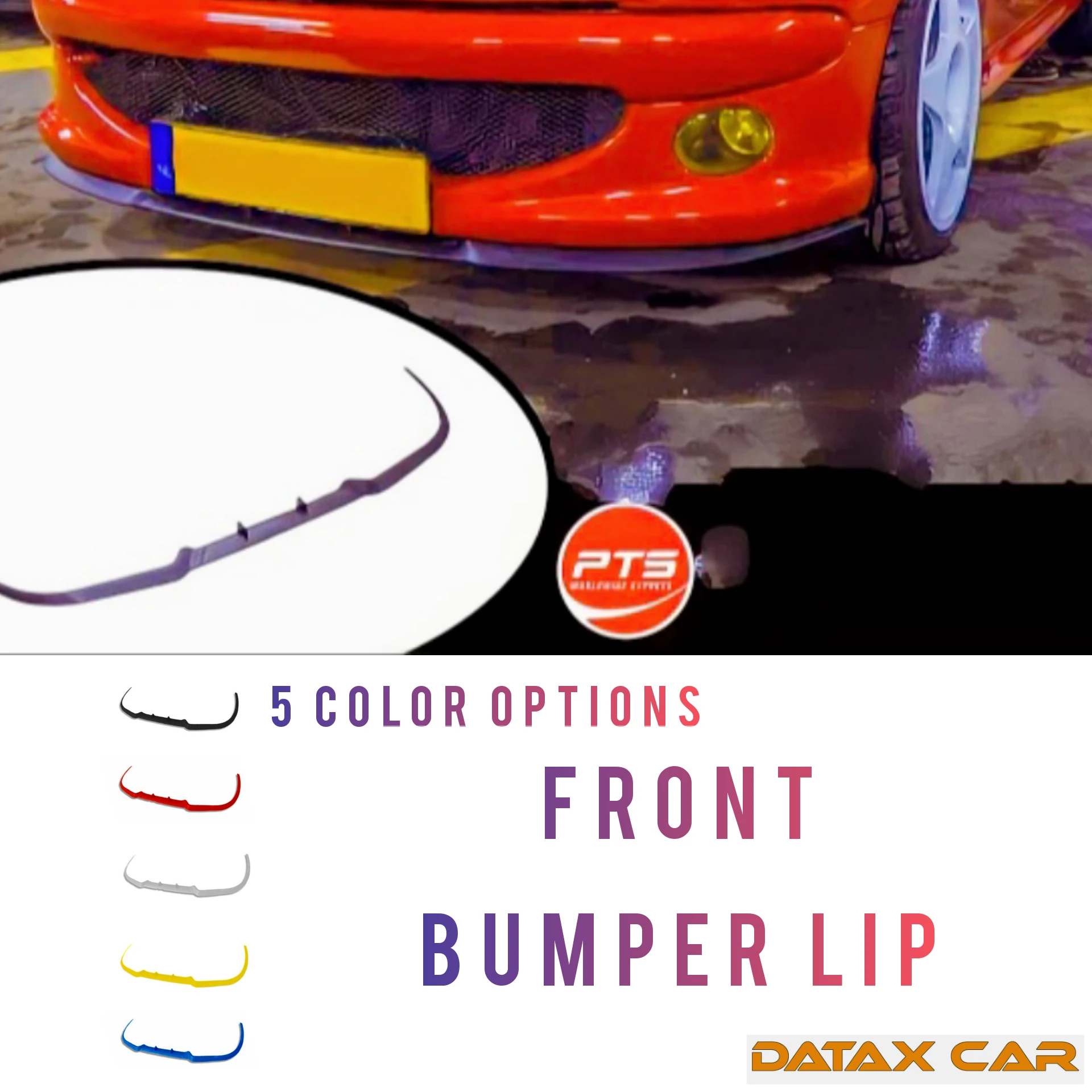 Per Peugeot 206 Cupra R Spoiler Anteriore Paraurti Anteriore Lip Spoiler Lip Universal 3Pcs Body Kit Sport Lip Tuning Protector Quality