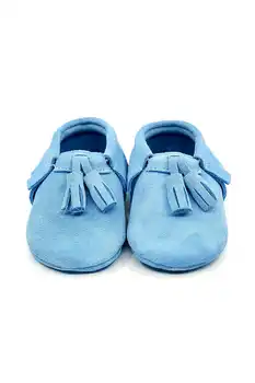 

YoYo Junior Bebe Blue Suede Genuine Leather Children Booties 10150