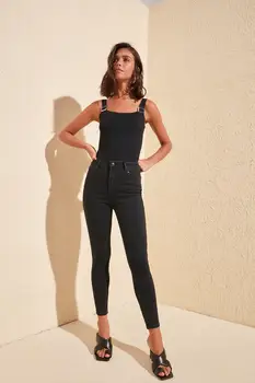 

Trendyol Stitch Detail High Waist Skinny Jeans TWOSS20JE0255