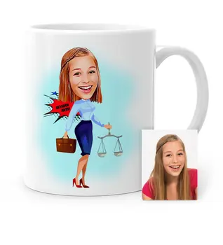 

Personalized Attorney Cartoon White Mug Cup-4