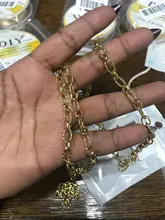 GUFEATHER C86, accesorios de joyería, cadena de bricolaje, chapado en oro de 18k, 0,3 micras, collar de pulsera de bricolaje, hecho a mano, fabricación de joyas, 1 m/lote