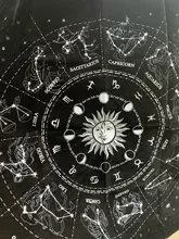 Mantel de cartas de Tarot de 12 Constelaciones, juego de mesa de terciopelo, adivinación, Altar, paño, astrología, oráculo, Bloc de tarjetas