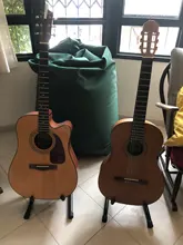 Portátil plegable trípode soporte de guitarra de soporte para instrumentos para la guitarra acústica electrónica Bass Ukulele violín violonchelo