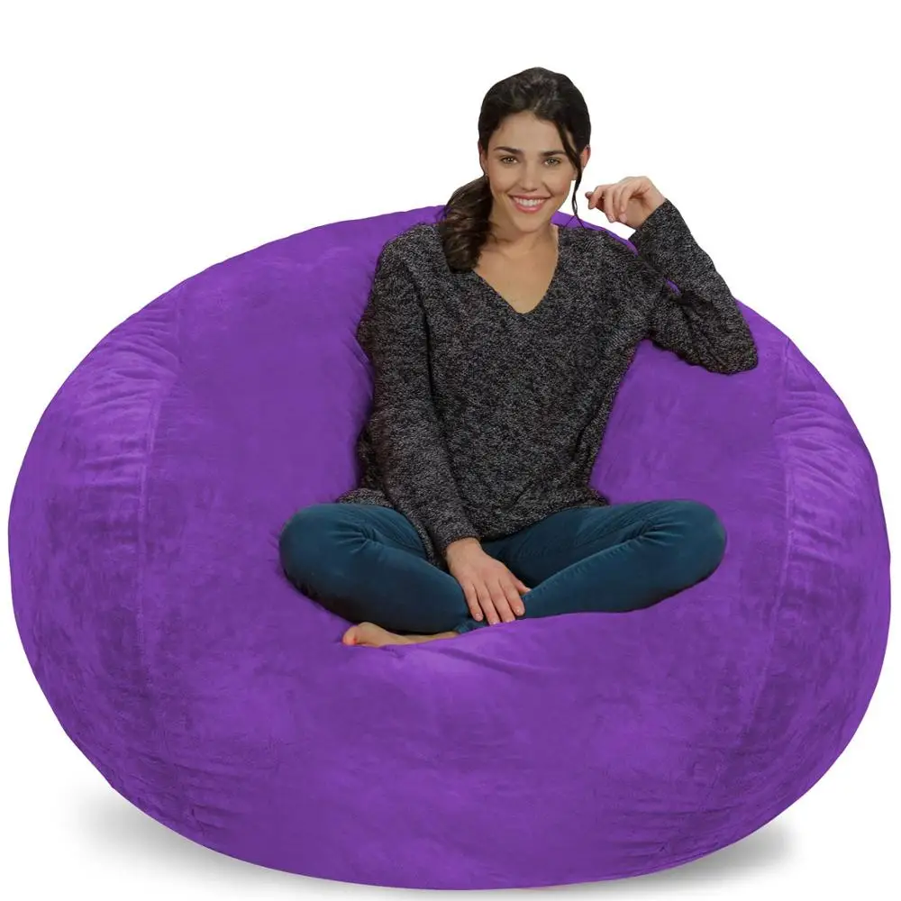 top Selling Extra Large 4 Bean Bag font b Chair b font Covers Replacement Comfy Beanbag
