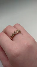 Anillo de compromiso con forma de corona hueca para mujer, sortija con carácter de Reina, con cuentas de cristal Vintage, para boda