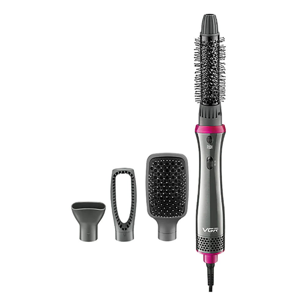 

VGR Multifunctional Hot Air Comb Anion Constant Temperature Hair Comb Fashion Hair Curler AC Motor Straight Hair Comb Hair Dryer