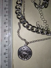 Coin Necklace Jewelry Chain Choker Multilayered 17KM Geometric Round Gold Women Gifts
