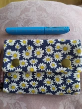 Cartera corta de tela de algodón para mujer, monedero multifunción de gran capacidad, color gris y azul, 2020