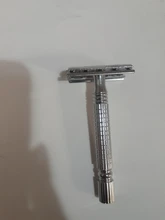 Maquinilla de afeitar con mango de acero y Metal para hombre, afeitadora de seguridad con doble filo, con paquete de viaje, 1 hoja