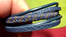 ZOSHI-Pulseras de cuero coloridas trenzadas para hombre, brazalete Heren, pulseras de cuero genuino a la moda con hebilla magnética