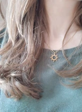 DOTIFI 316L collar de acero inoxidable Chapado en étnicos tótem solar collares con colgantes encanto mujeres cumpleaños fiesta de joyería de moda