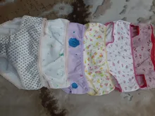 6 unids/pack de moda bebé Niñas Ropa interior ropa interior de algodón libre de envío en todo el mundo/hecho a mano de los tejidos orgánicos. Móvil de calzoncillos para niños ropa interior 2-12Years