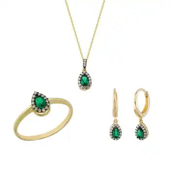 

Emerald Color Stone Triple Gold Club 03-560-TK3321