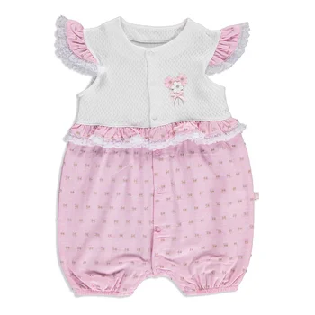 

ebebek Mymio Summer Baby Girl Flower Umbrella Poplin Short Sleeve Jumpsuit