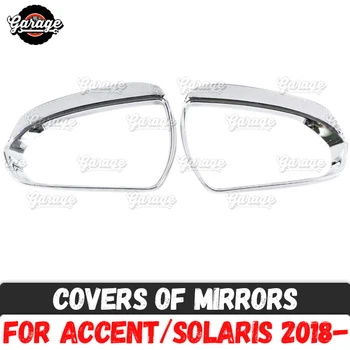 

Covers of mirrors case for Hyundai Accent/Solaris 2018-2019 ABS plastic molding 1 set / 2 pcs decoration car styling