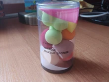 Maange10 Uds Mini Foam-Puff de polvo grande, belleza, licuadora, base correctora, crema suave, en húmedo y seco, doble uso