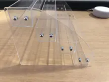 Organizador de exhibición de esmalte de uñas acrílico, 2-3-4-5-6-7 capas, manicura, cosméticos, soporte para presentación de joyería, caja de maquillaje de acrílico transparente