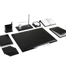 Лара Офис Бизнес 8 шт. кожаный стол Pad набор стол набор и кристалл табличка имя табличка тег главный Органайзер