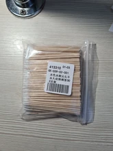 300 unids/pack mango corto de madera pequeño señaló cabezal con punta de algodón Semi permanente cejas tatuaje belleza Color maquillaje dedicado