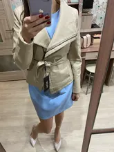 Jacket Short Turn-Down-Collar Spring Faux-Leather AORRYVLA Fashion Women New Length Slim-Style