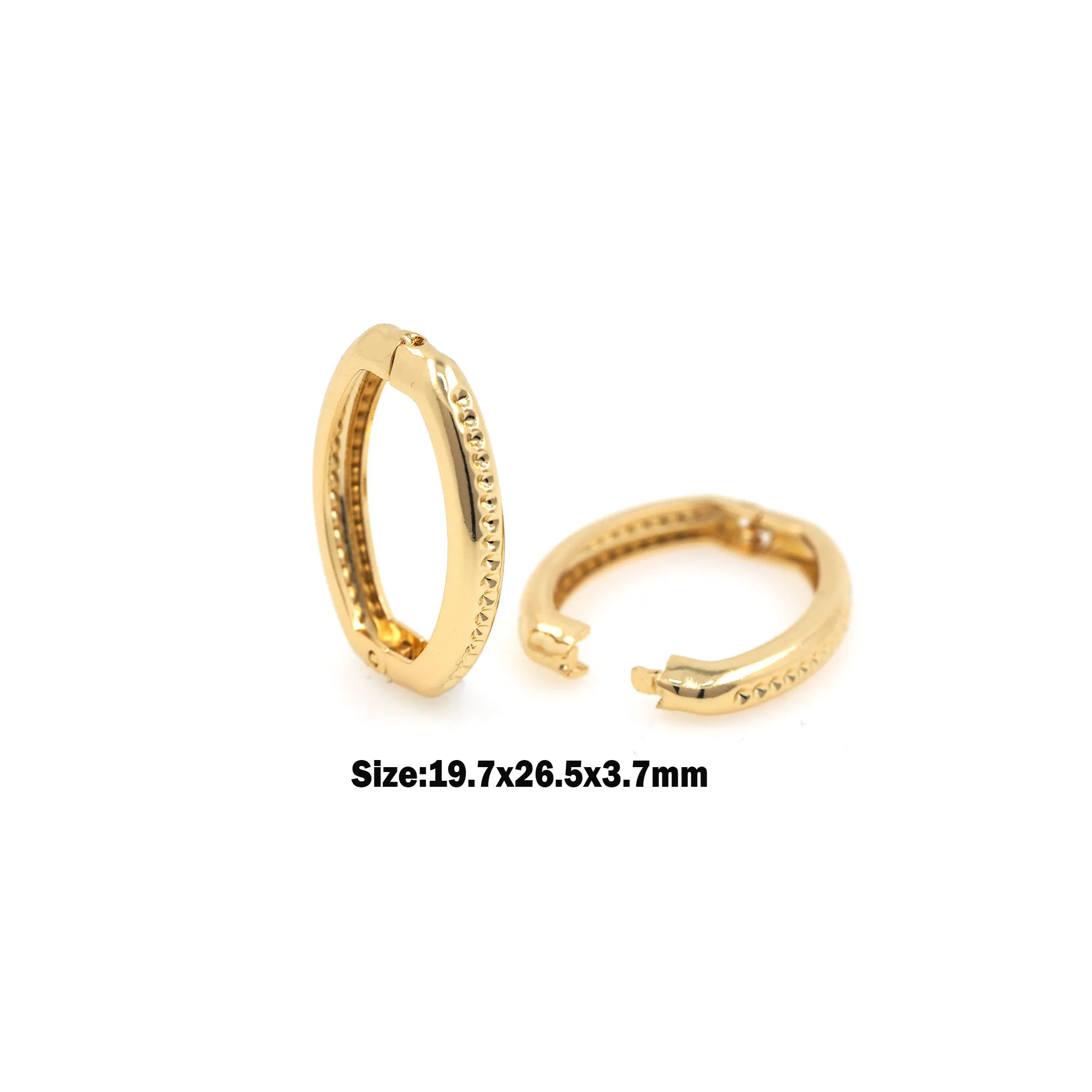 

Copper Gold Plated Oval Metal Snap Hook Shackle Keyring Connector for DIY Keychain Jewelry Making Accessories