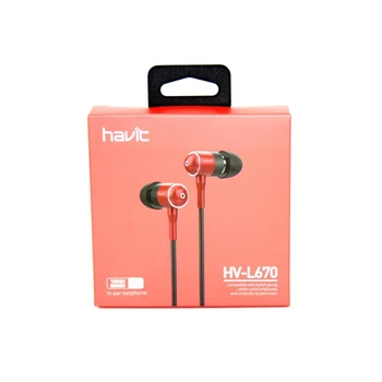 

HAVIT Auriculares Estéreos Con Manos Libres Metal HV-L670 Rojo