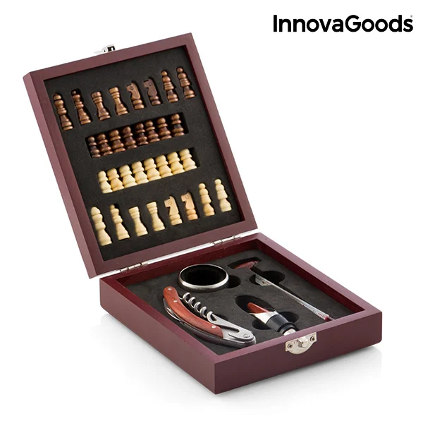 InnovaGoods шахматный винный набор(37 шт