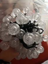 Solar-Light Garlands Crystal-Ball Outdoor-Decoration Christmas-Party for 8-Modes 12m/led