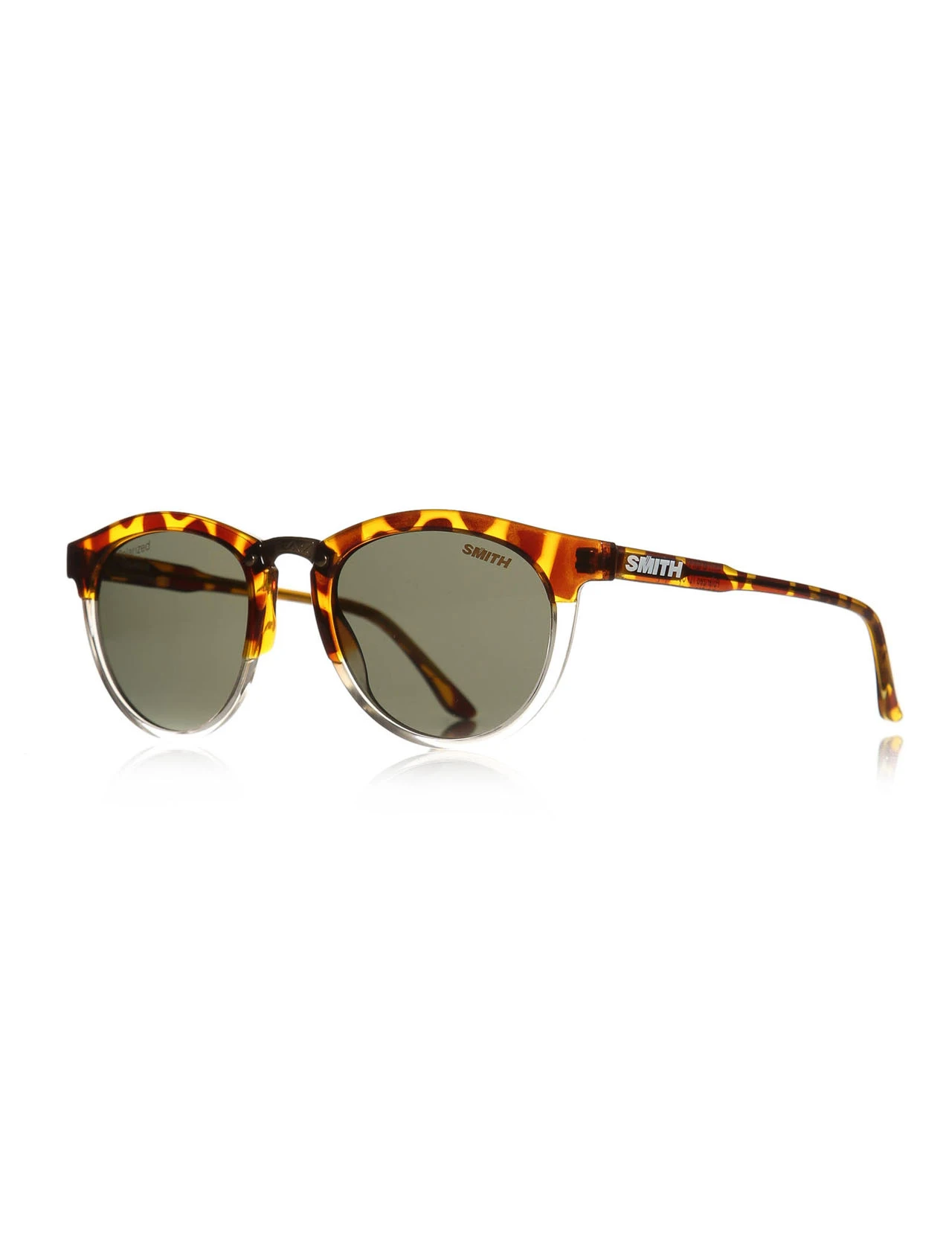 

Unisex sunglasses sm questa fwu 50's bone Brown polycarbonate round round 50-19-140 smith