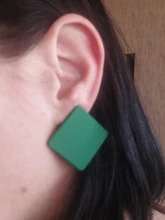 CWEEL-pendientes negros para mujer, aretes bohemios de geometría azul, joyería de moda, redondos de acrílico, aretes de boda bohemios