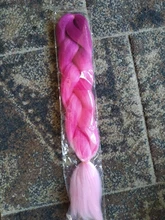 Feilimei-extensiones de cabello trenzado con degradado, trenzas sintéticas Jumbo resistentes al calor, 100g/Ud, 24 pulgadas, verde/gris/morado/azul/negro