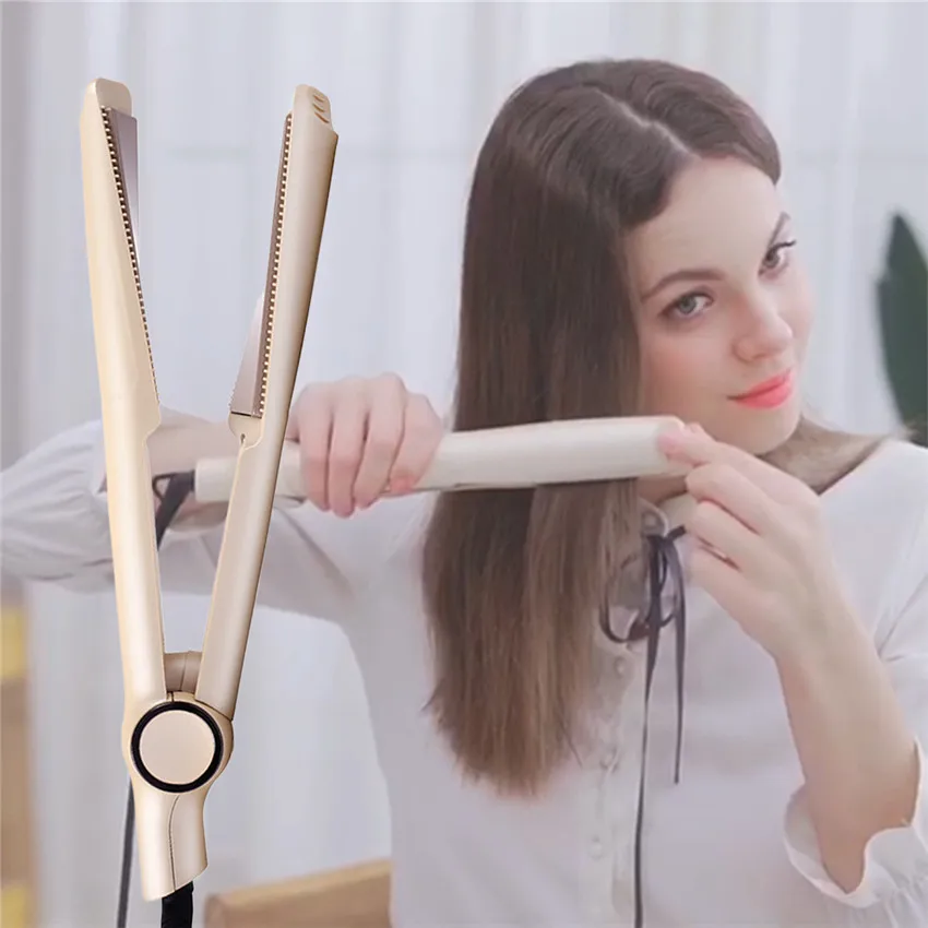 

Professional Electric Straightening Iron&Curling Iron Hair Curler 2 in 1 Hair Straightener Flat Irons Ceramic Styling Tools