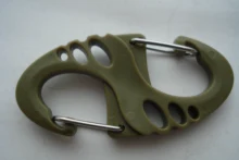 10 unids/lote S tipo mochila cierres escalada mosquetones llavero EDC Camping de ganchos Paracord táctica de supervivencia de hebillas