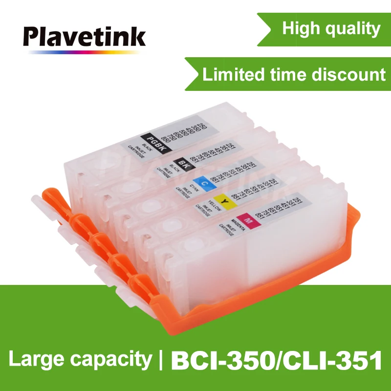 

Чернильный картридж Plavetink для Canon BCI-350 BCI-351XL, картриджи для принтера Canon PIXUS MG5430 5530 MG5630 6330 6530