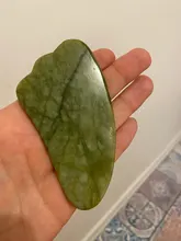 Gua Sha-Rodillo de Jade masajeador Facial 100% verdadera piedra Natural, rascador Gouache, herramientas de masaje para el cuidado de la piel