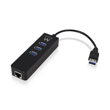 

USB Hub Ewent EW1140 3 x USB 3.1 RJ45 Plug and Play