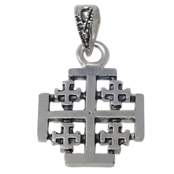 

Pendant 925 Sterling Silver m 22mm. Cross Holy Sepulchre Jerusalem [AC0024]