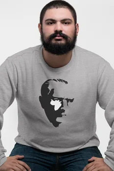 

Angemiel Wear ATATURK Gray Men 'S Sweatshirt