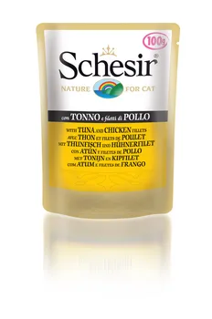 

"Schesir" canned food for cats tuna + chicken 100gr 12 PCs.