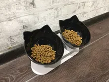 Cat-Bowls Products Pet-Food Raised-Stand Pet-Supplies Cats-Dogs-Feeders Non-Slip Double