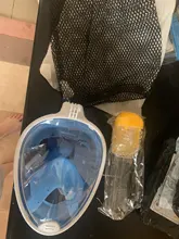 Máscara de esnórquel de cara completa para adulto, máscara de buceo subacuática antiniebla, vista panorámica, para chico