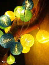 Cotton Balls Lights Lighting-Decoration Led-Fairy-Garland Leds Bedroom Holiday Christmas-Party