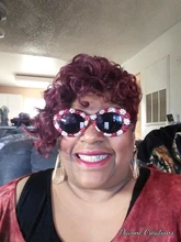 Peluca rizada corta Afro americana para mujeres negras, con flequillo pelo sintético resistente al calor, Cosplay, uso diario, Dream Ice