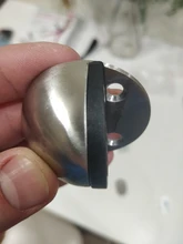 NAIERDI-Tope de puerta magnético de goma de acero inoxidable, soportes de puerta ocultos con antiperforación pegatina, sin clavos montados en el suelo, modelo DS-09