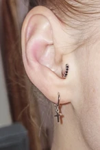 ROXI-pendientes de aro con cristales de circonita negra para mujer, joyas clásicas Punk, Voor Vrouwen, plata 925