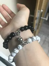 2021 de moda 2 unids/set cuentas de piedra Natural pulsera de Yoga para los amantes distancia imán par de pulseras de joyería de amistad
